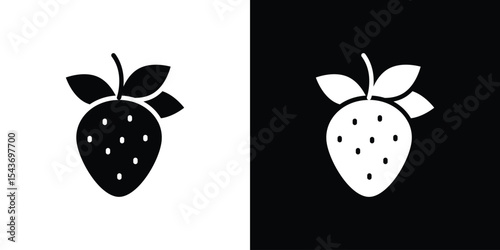 Strawberry icon collection. line stroke icon. EPS 10