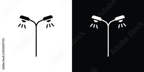 Street light icon collection. line stroke icon. EPS 10