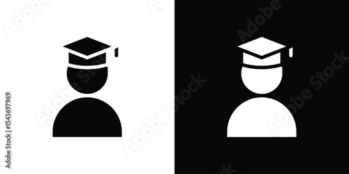 Student icon collection. line stroke icon. EPS 10