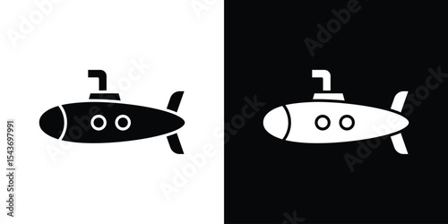 Submarine icon collection. line stroke icon. EPS 10