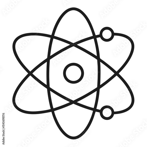 atom symbol on white background