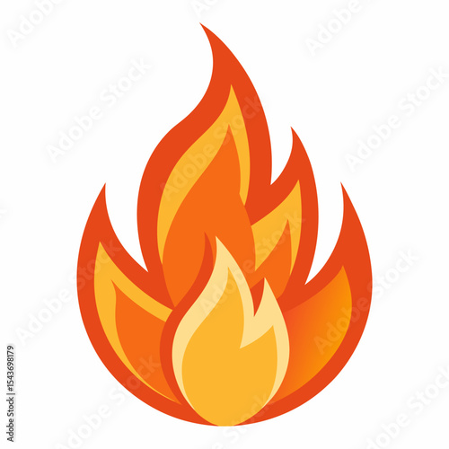 Fire flame  vector icon