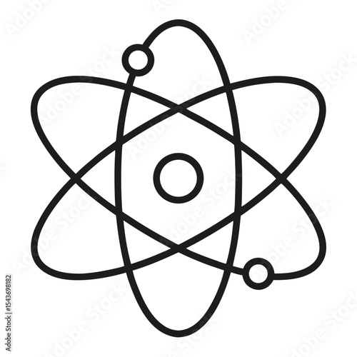atom symbol on white background
