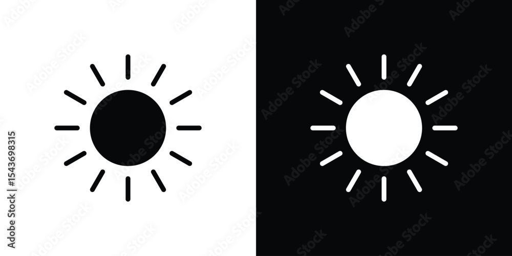 Fototapeta premium Sun icon collection. line stroke icon. EPS 10