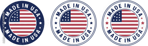 Made in USA American flag for badge Label pin
