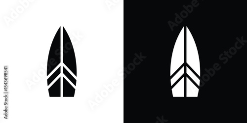 Surf board icon collection. line stroke icon. EPS 10