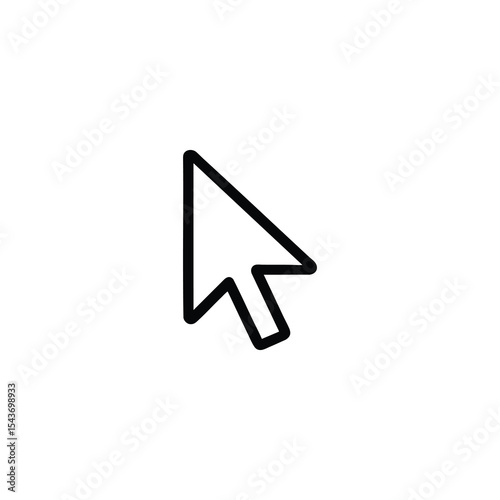 Classic Mouse Cursor Arrow Icon Monochrome