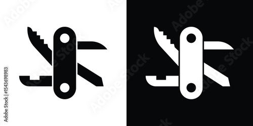 Swiss Knife icon collection. line stroke icon. EPS 10