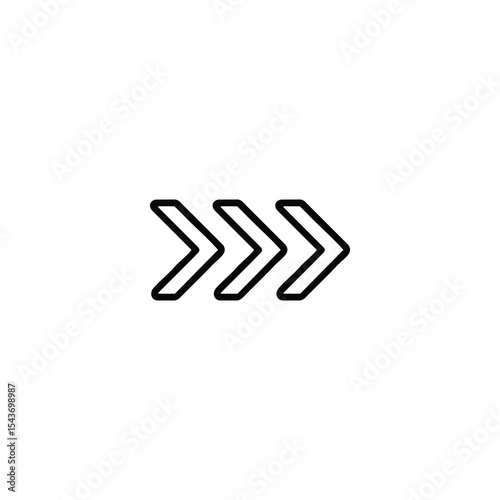 Breadcrumb Navigation Chevrons Icon Monochrome