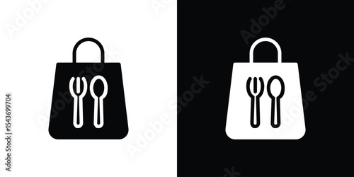 Take away food icon collection. line stroke icon. EPS 10