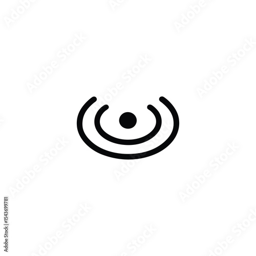 Tap Ripple Effect Icon Concentric Arcs Monochrome