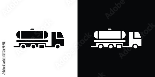 Tank truck icon collection. line stroke icon. EPS 10