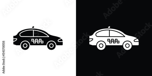 Taxi icon collection. line stroke icon. EPS 10
