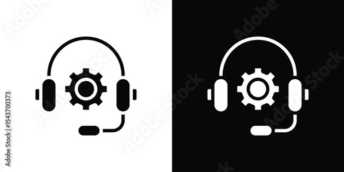 Technical support icon collection. line stroke icon. EPS 10