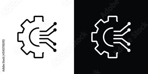 Technology icon collection. line stroke icon. EPS 10