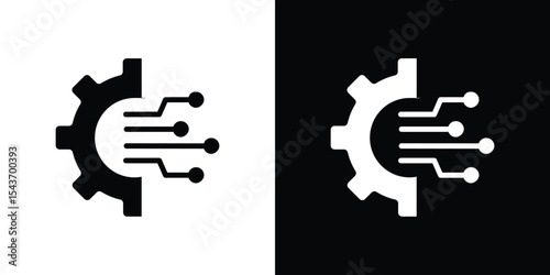 Technology icon collection. line stroke icon. EPS 10