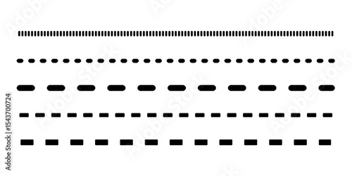 Photos Abstract dashed border divider set vector illustration