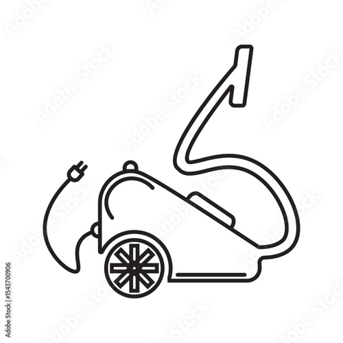 vacuum cleaner icon vector illustration logo design