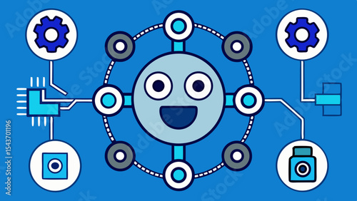 Quantum Multiverse Data Visual – Futuristic Neural Grid Vector Art.