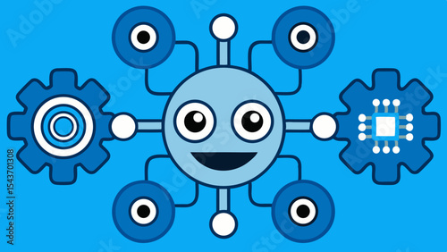 Quantum Multiverse Data Visual – Futuristic Neural Grid Vector Art.