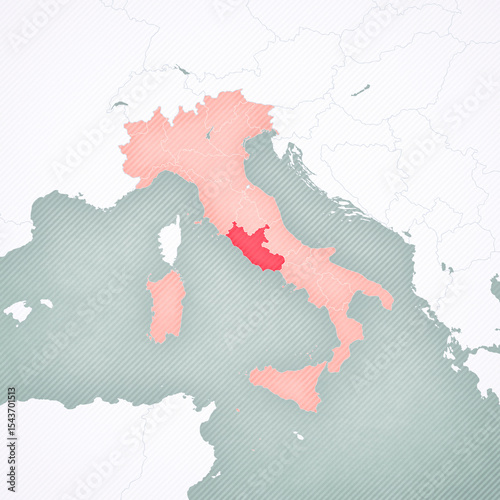 Map of Italy - Lazio