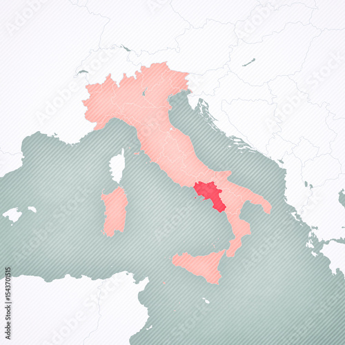 Map of Italy - Campania