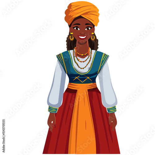 vector illustration of a woman