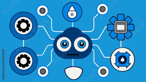 Quantum Multiverse Data Visual – Futuristic Neural Grid Vector Art.