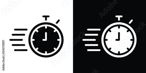 Time fast icon collection. line stroke icon. EPS 10
