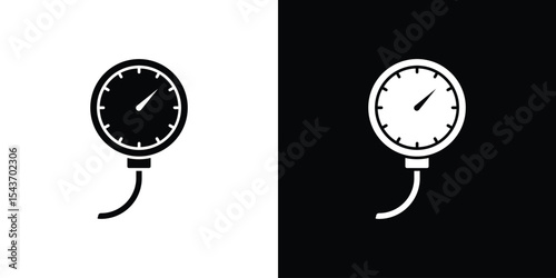 Tire pressure monitoring icon collection. line stroke icon. EPS 10