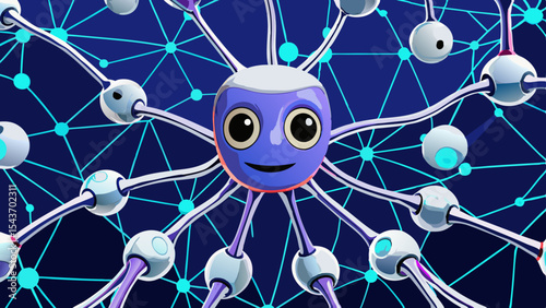 Quantum Multiverse Data Visual – Futuristic Neural Grid Vector Art.