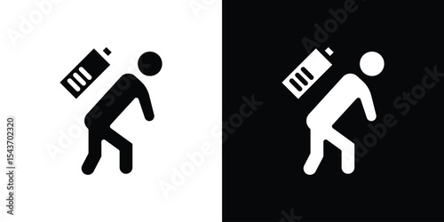 Tired person icon collection. line stroke icon. EPS 10