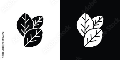 Tobacco leaves icon collection. line stroke icon. EPS 10