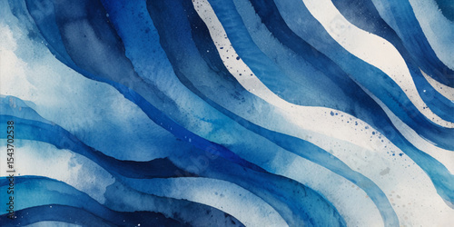 Beautiful soft blue sea water, ocean wave background. Soft blue and white hand printed creative marble texture ocean background.

