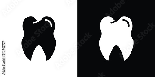 Tooth icon collection. line stroke icon. EPS 10
