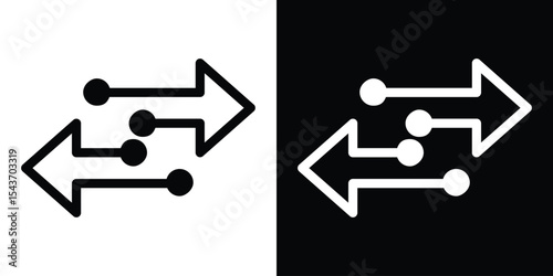 Transfer icon collection. line stroke icon. EPS 10