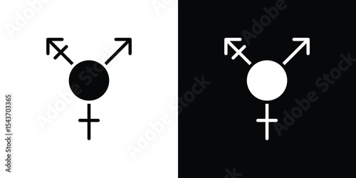 Transgender icon collection. line stroke icon. EPS 10