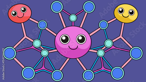Quantum Multiverse Data Visual – Futuristic Neural Grid Vector Art.