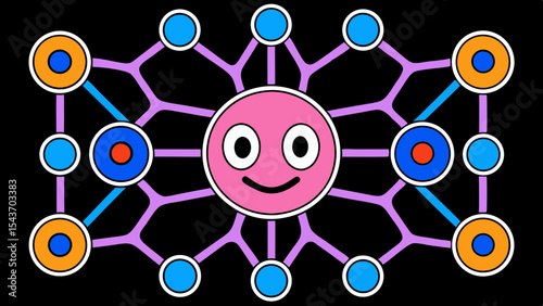 Quantum Multiverse Data Visual – Futuristic Neural Grid Vector Art.