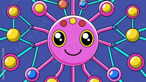 Quantum Multiverse Data Visual – Futuristic Neural Grid Vector Art.