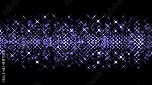 Abstract Blue Sparkle Lights Background with Black Space for Text