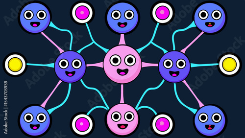 Quantum Multiverse Data Visual – Futuristic Neural Grid Vector Art.