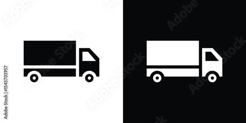 Truck icon collection. line stroke icon. EPS 10