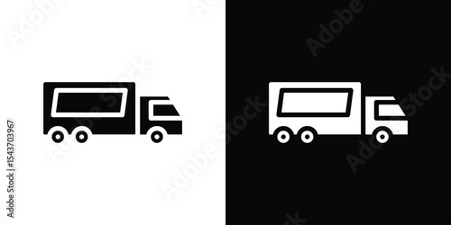 Truck icon collection. line stroke icon. EPS 10