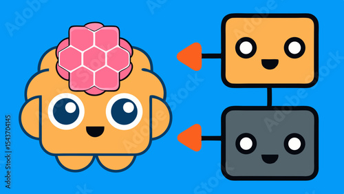 Quantum Multiverse Data Visual – Futuristic Neural Grid Vector Art.