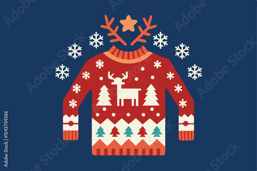 vector illustration of a sweater