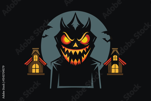 halloween house with bats