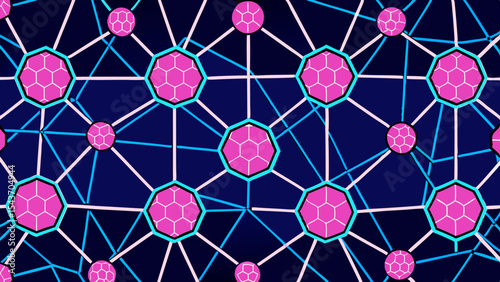 Quantum Multiverse Data Visual – Futuristic Neural Grid Vector Art.