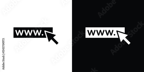 Url icon collection. line stroke icon. EPS 10