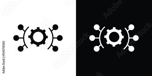 Schilderij op canvas Useful functions icon collection. line stroke icon. EPS 10